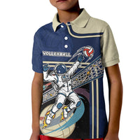 Custom Volleyball Kid Polo Shirt Astronaut Cosmic Spiker