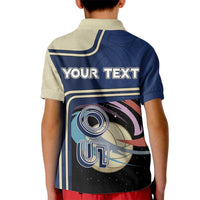 Custom Volleyball Kid Polo Shirt Astronaut Cosmic Spiker