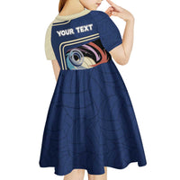 Custom Volleyball Kid Short Sleeve Dress Astronaut Cosmic Spiker