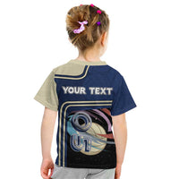 Custom Volleyball Kid T Shirt Astronaut Cosmic Spiker