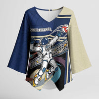 Custom Volleyball Kimono Sleeve Blouse Astronaut Cosmic Spiker