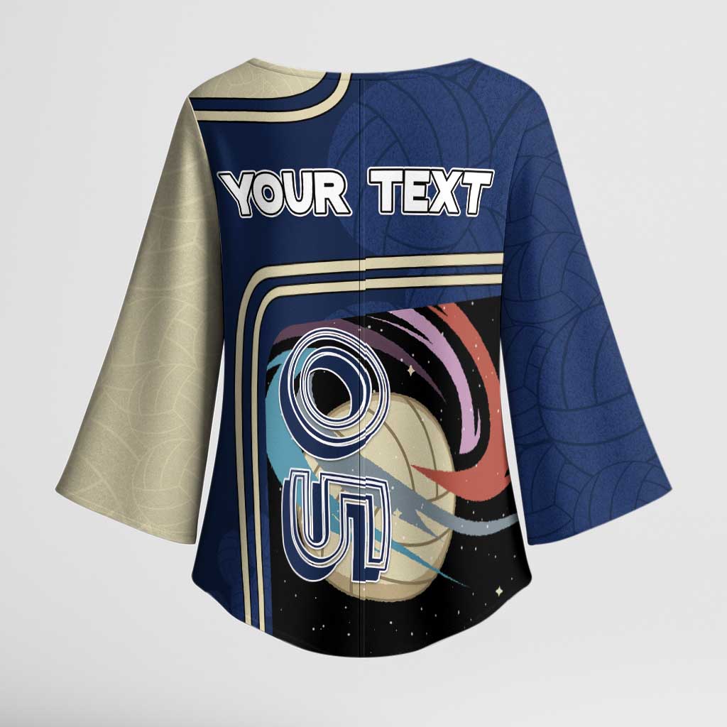 Custom Volleyball Kimono Sleeve Blouse Astronaut Cosmic Spiker