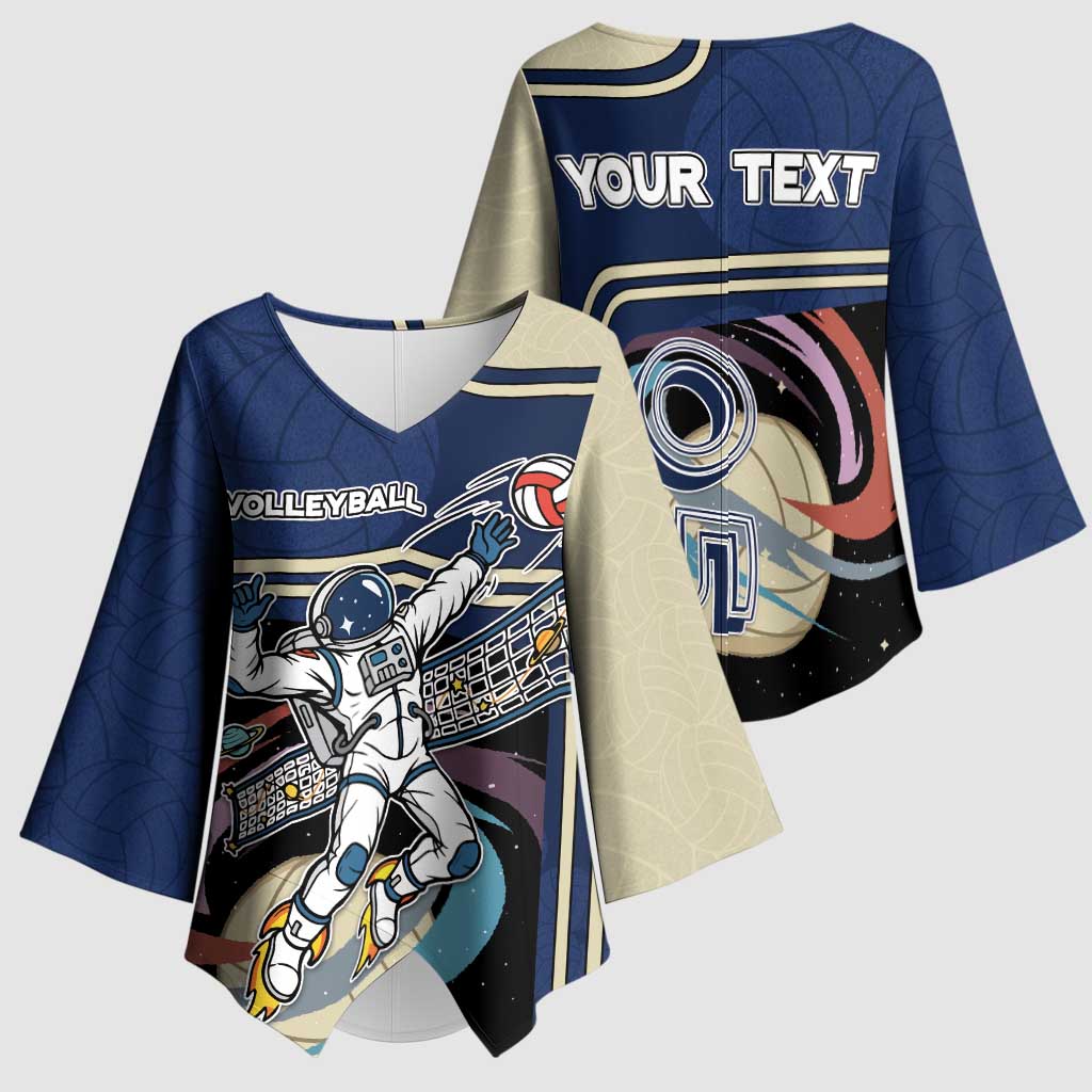 Custom Volleyball Kimono Sleeve Blouse Astronaut Cosmic Spiker