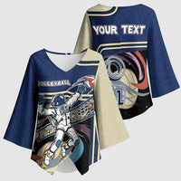 Custom Volleyball Kimono Sleeve Blouse Astronaut Cosmic Spiker