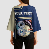 Custom Volleyball Kimono Sleeve Blouse Astronaut Cosmic Spiker