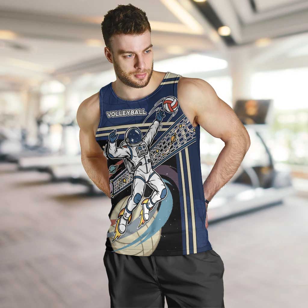 Custom Volleyball Men Tank Top Astronaut Cosmic Spiker
