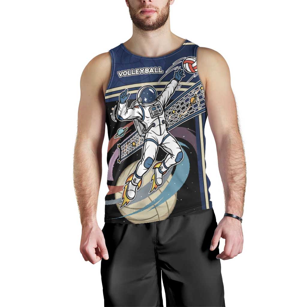 Custom Volleyball Men Tank Top Astronaut Cosmic Spiker