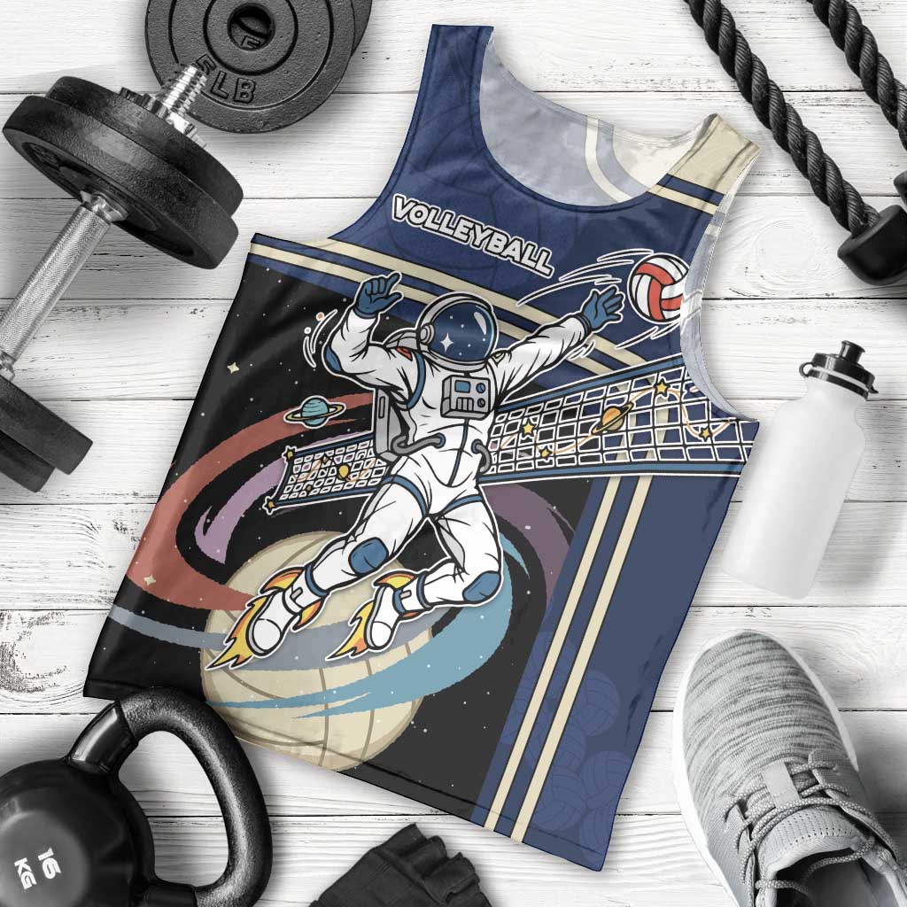 Custom Volleyball Men Tank Top Astronaut Cosmic Spiker