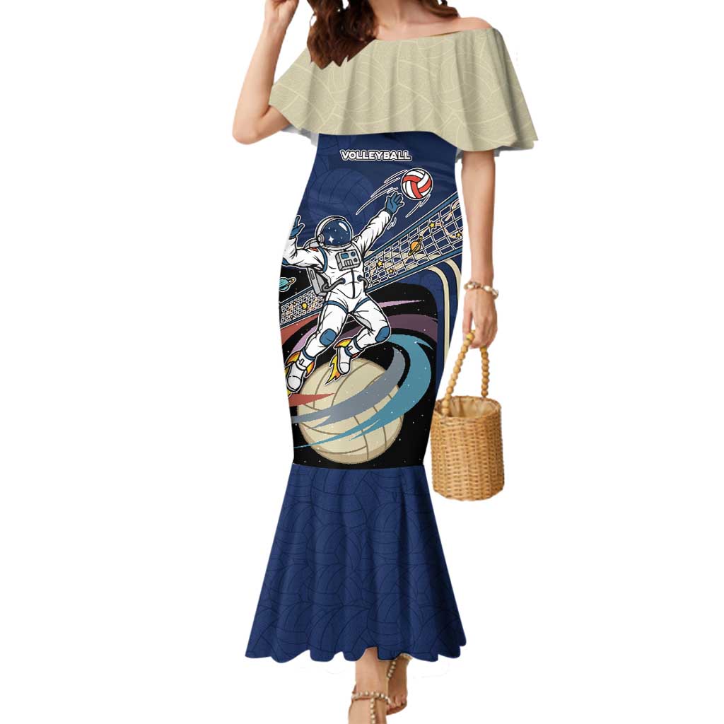 Custom Volleyball Mermaid Dress Astronaut Cosmic Spiker