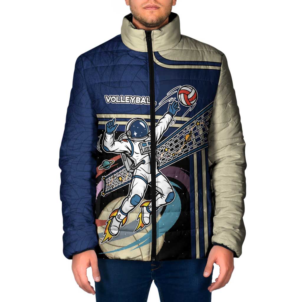 Custom Volleyball Padded Jacket Astronaut Cosmic Spiker