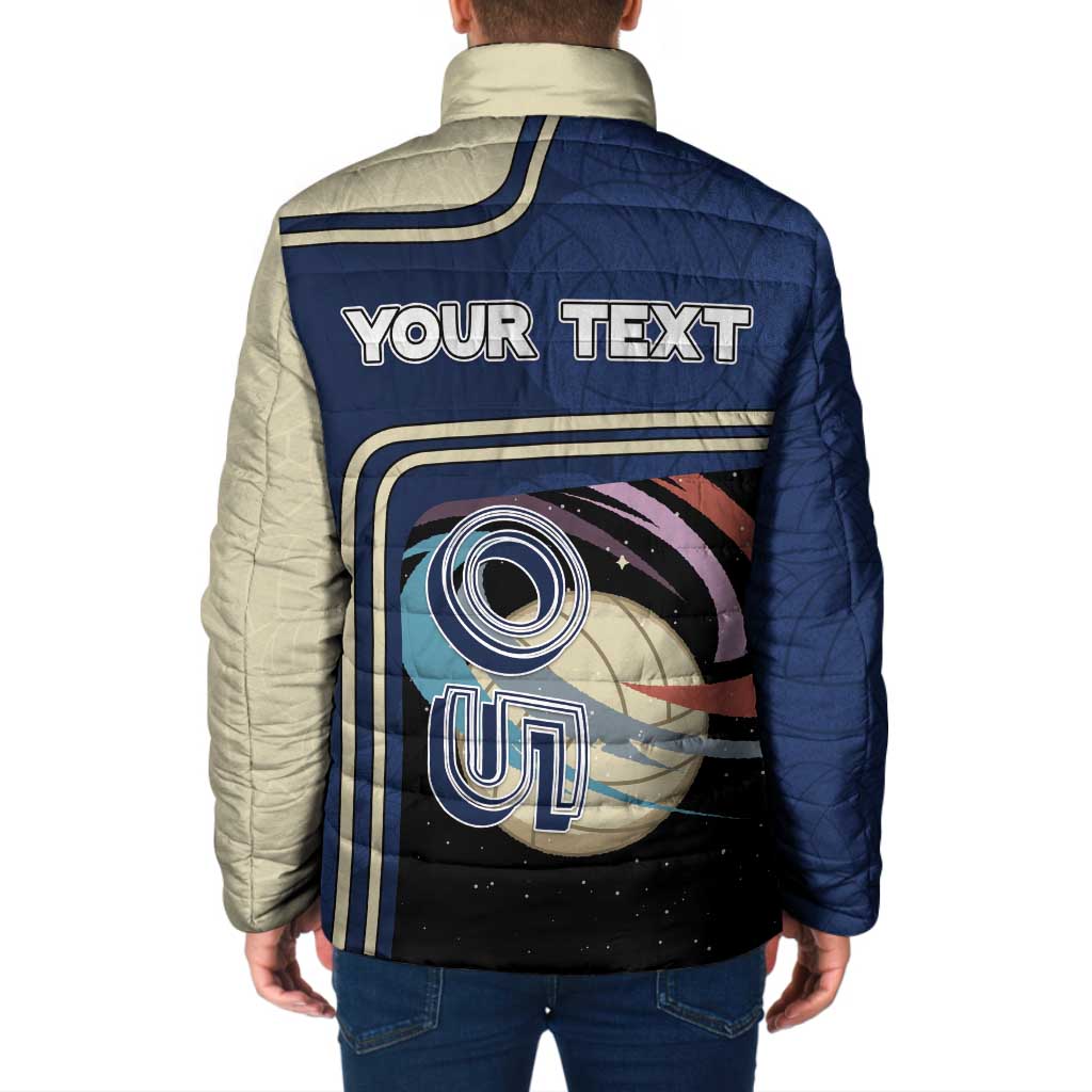 Custom Volleyball Padded Jacket Astronaut Cosmic Spiker
