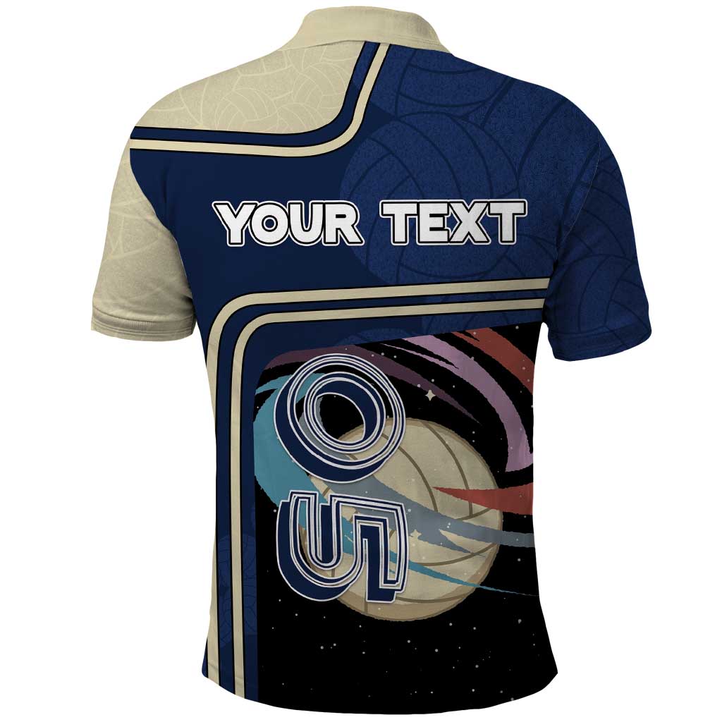Custom Volleyball Polo Shirt Astronaut Cosmic Spiker