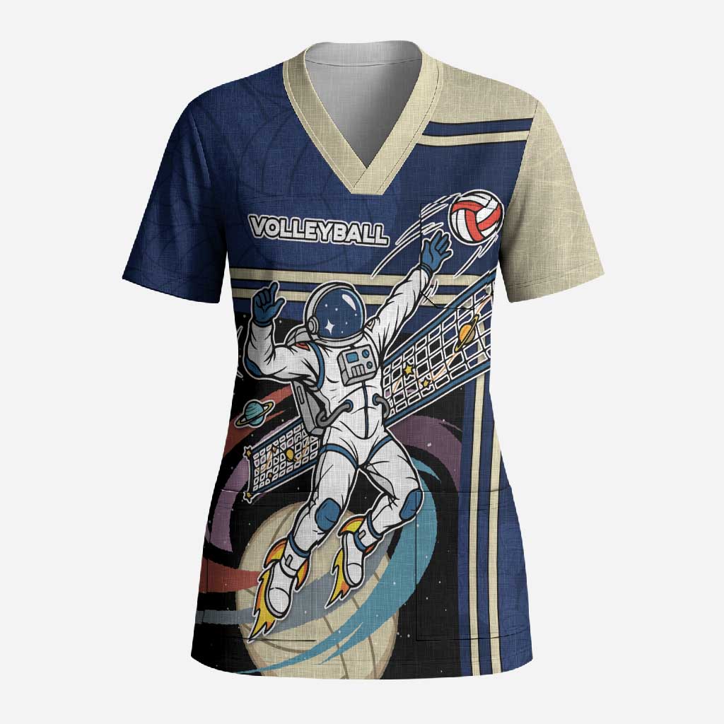 Custom Volleyball Scrub Top Astronaut Cosmic Spiker