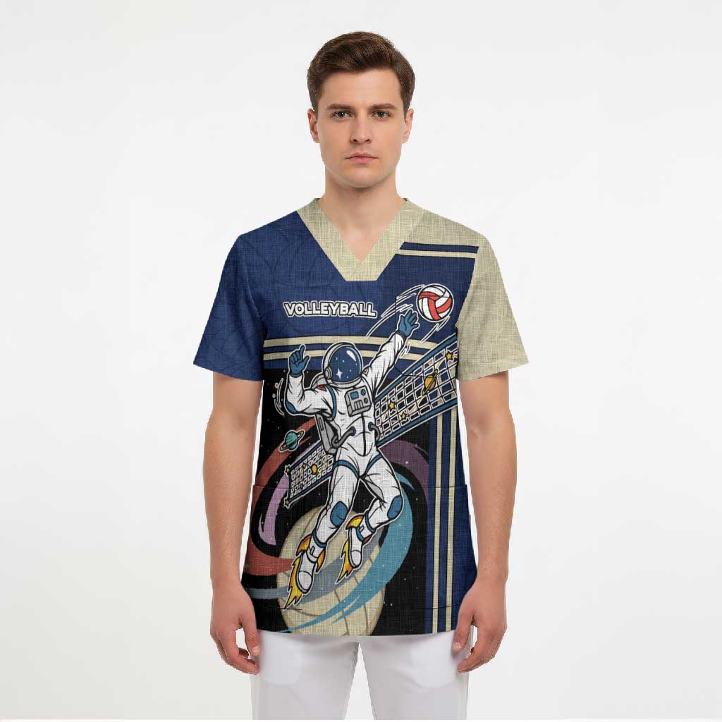 Custom Volleyball Scrub Top Astronaut Cosmic Spiker