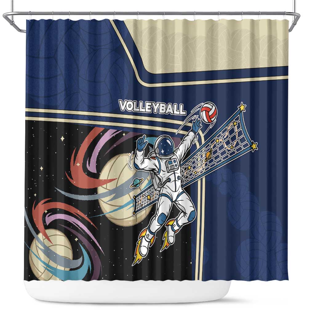 Volleyball Shower Curtain Astronaut Cosmic Spiker