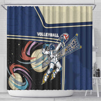 Volleyball Shower Curtain Astronaut Cosmic Spiker