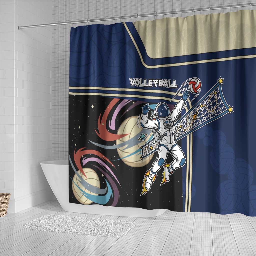Volleyball Shower Curtain Astronaut Cosmic Spiker