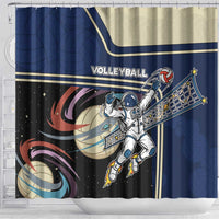 Volleyball Shower Curtain Astronaut Cosmic Spiker