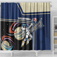 Volleyball Shower Curtain Astronaut Cosmic Spiker
