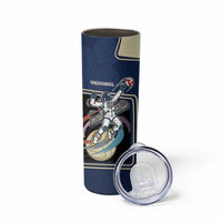 Custom Volleyball Skinny Tumbler Astronaut Cosmic Spiker