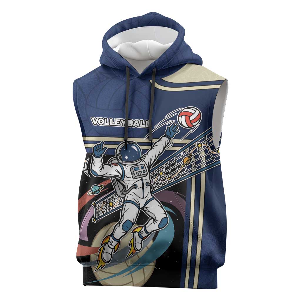 Custom Volleyball Sleeveless Hoodie Astronaut Cosmic Spiker