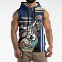 Custom Volleyball Sleeveless Hoodie Astronaut Cosmic Spiker