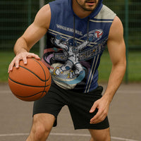 Custom Volleyball Sleeveless Hoodie Astronaut Cosmic Spiker