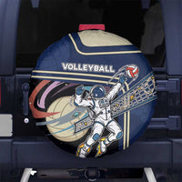 Volleyball Spare Tire Cover Astronaut Cosmic Spiker