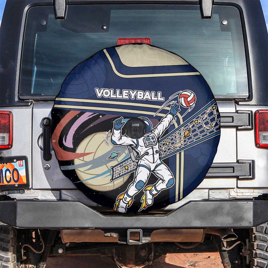 Volleyball Spare Tire Cover Astronaut Cosmic Spiker