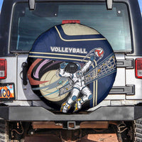 Volleyball Spare Tire Cover Astronaut Cosmic Spiker