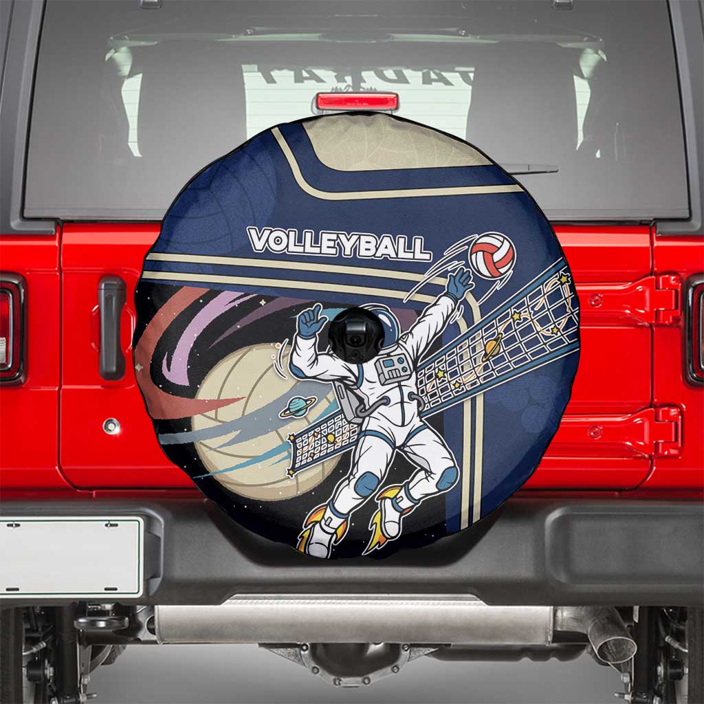 Volleyball Spare Tire Cover Astronaut Cosmic Spiker