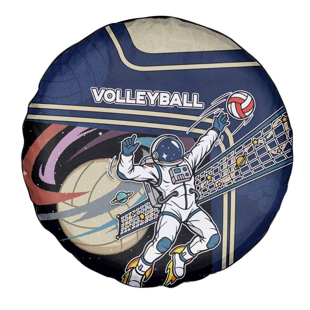 Volleyball Spare Tire Cover Astronaut Cosmic Spiker