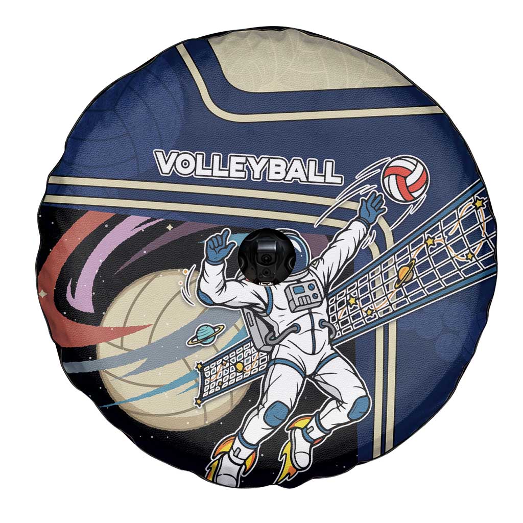 Volleyball Spare Tire Cover Astronaut Cosmic Spiker