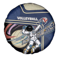 Volleyball Spare Tire Cover Astronaut Cosmic Spiker