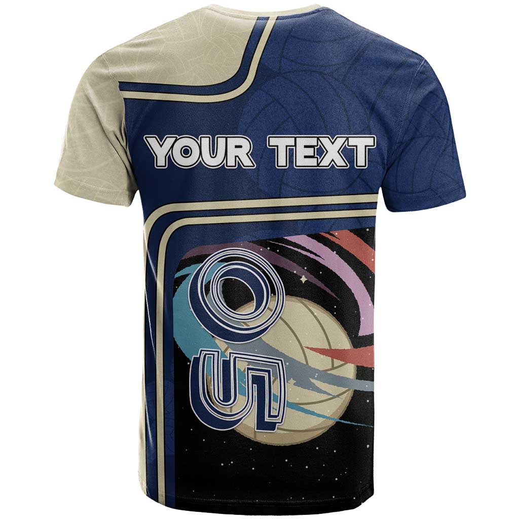 Custom Volleyball T Shirt Astronaut Cosmic Spiker