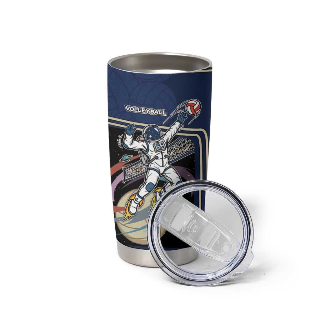 Custom Volleyball Tumbler Cup Astronaut Cosmic Spiker