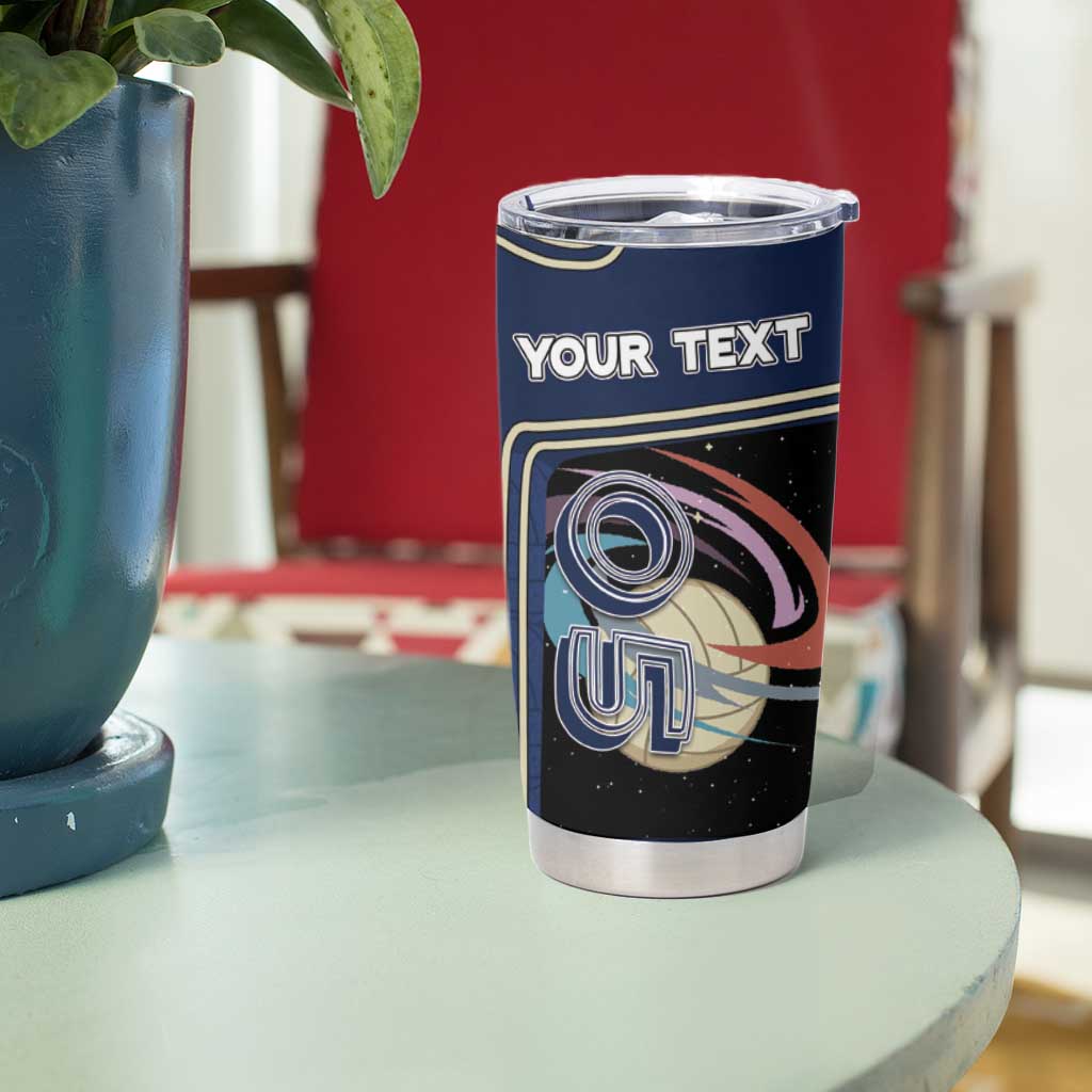 Custom Volleyball Tumbler Cup Astronaut Cosmic Spiker