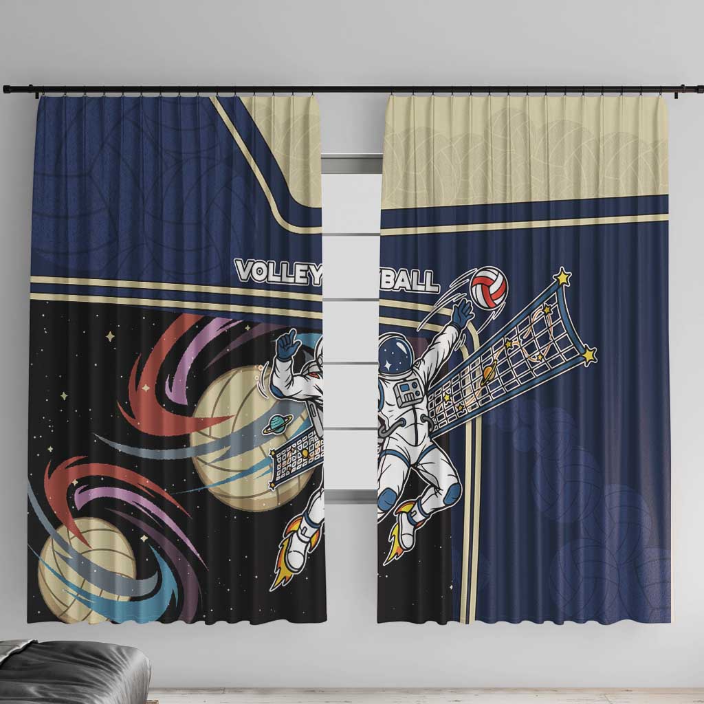 Volleyball Window Curtain Astronaut Cosmic Spiker