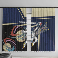 Volleyball Window Curtain Astronaut Cosmic Spiker