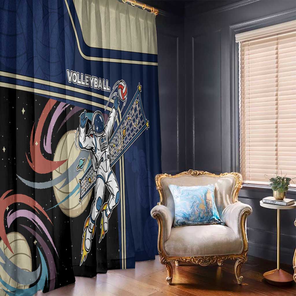 Volleyball Window Curtain Astronaut Cosmic Spiker