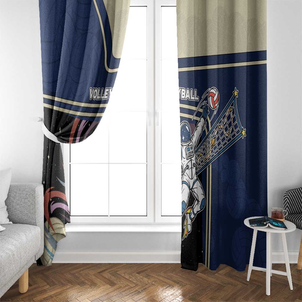 Volleyball Window Curtain Astronaut Cosmic Spiker
