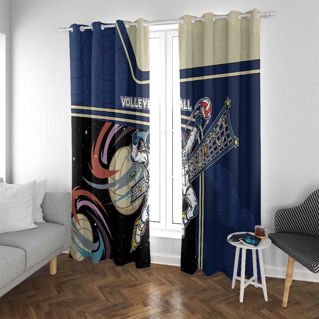 Volleyball Window Curtain Astronaut Cosmic Spiker