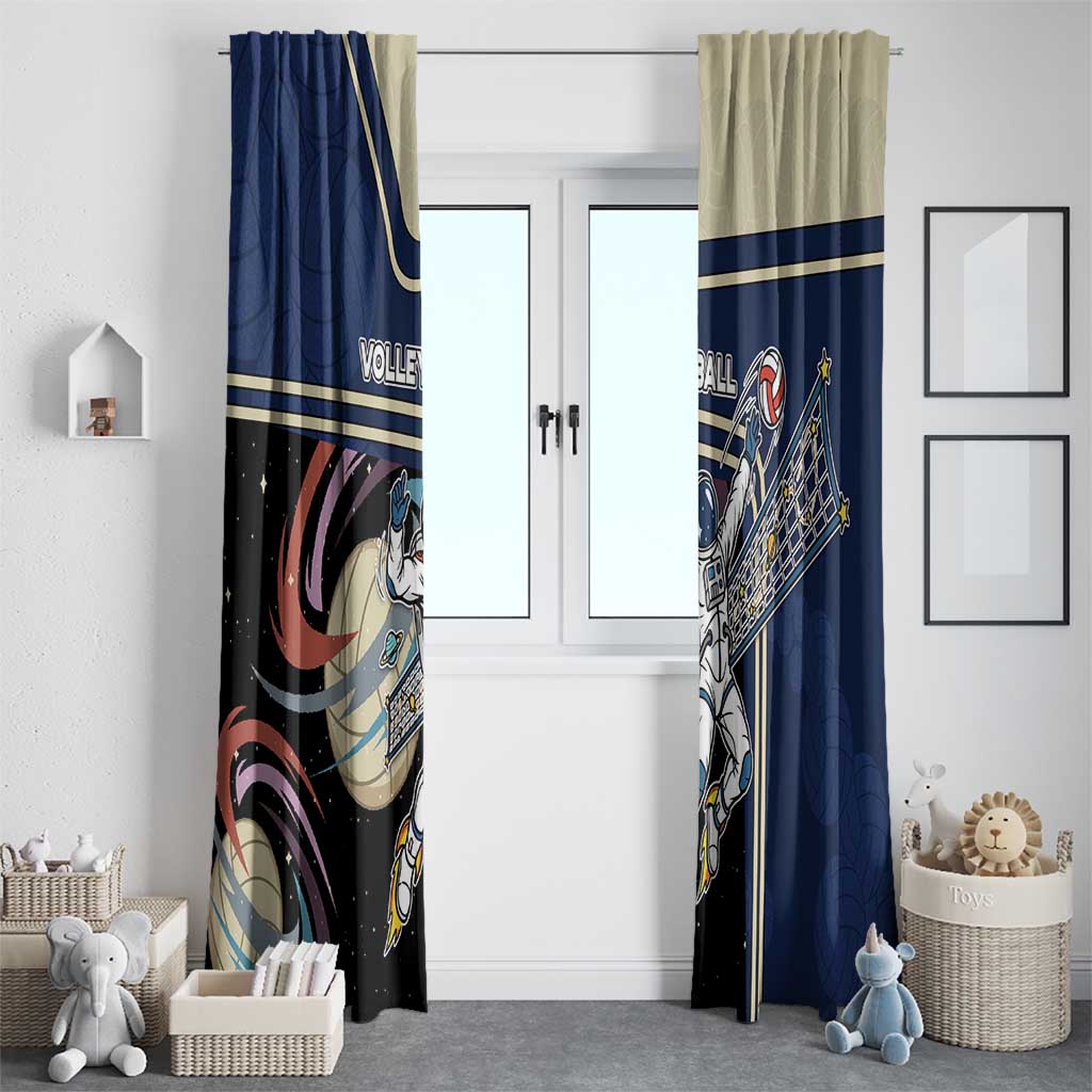 Volleyball Window Curtain Astronaut Cosmic Spiker
