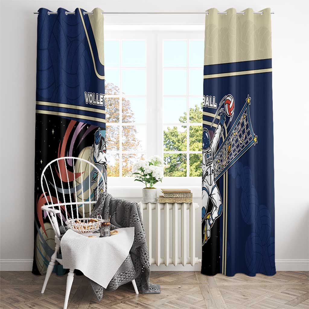 Volleyball Window Curtain Astronaut Cosmic Spiker
