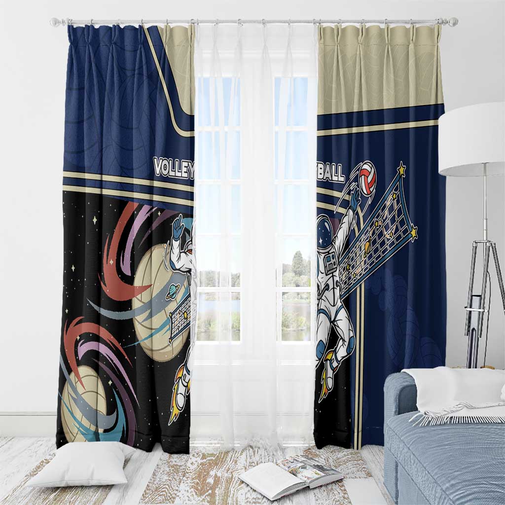 Volleyball Window Curtain Astronaut Cosmic Spiker