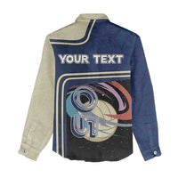 Custom Volleyball Women Casual Shirt Astronaut Cosmic Spiker