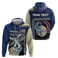 Custom Volleyball Zip Hoodie Astronaut Cosmic Spiker