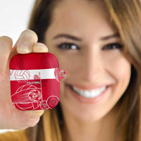 Poland Volleyball AirPods Case Halftone Dot Style