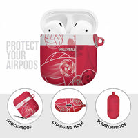 Poland Volleyball AirPods Case Halftone Dot Style