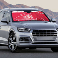 Poland Volleyball Auto Sun Shade Halftone Dot Style
